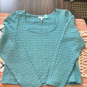 Maurices Teal Textured Blouse